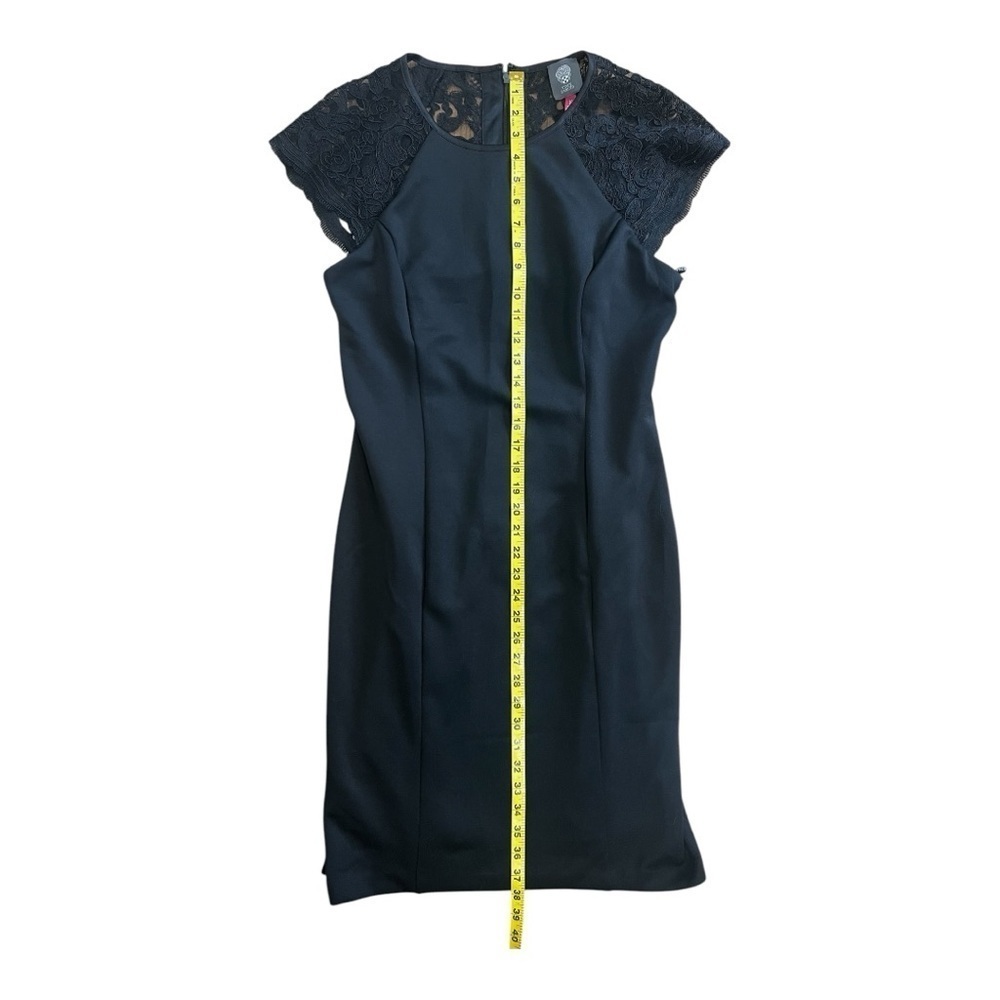 Vince Camuto Black midi dress with lace size 10 NWT Women - Picture 7 of 11